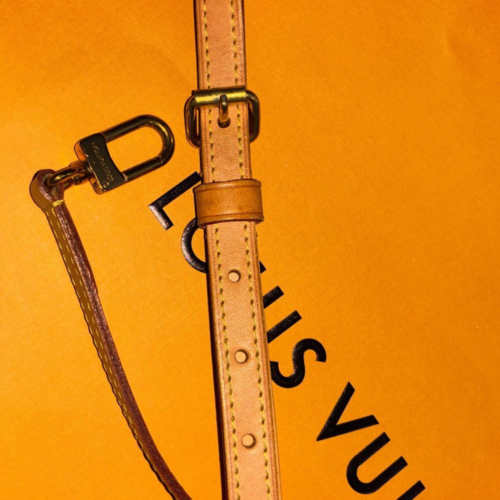 Women’s Louis Vuitton Tan Leather Purse Strap  with Gold Hardware